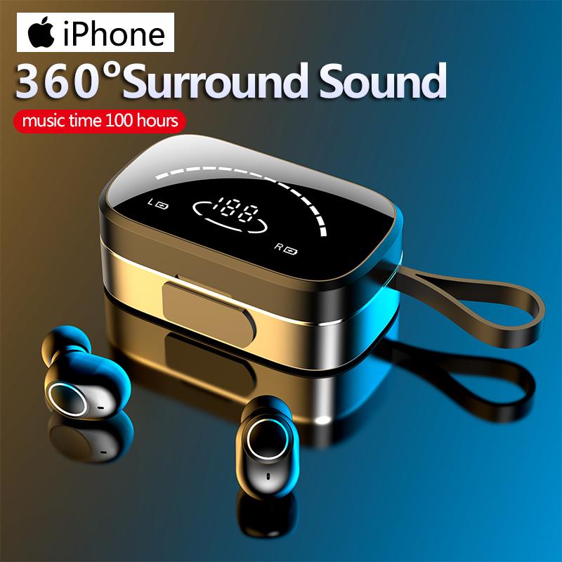 TWS Bluetooth 5.0 Không Dây Tai Nghe Có Mic Tai Nghe Tai Nghe Nhét Tai Cho iPhone 12 11 Pro Max X XS XR 8 IOS Android Samsung