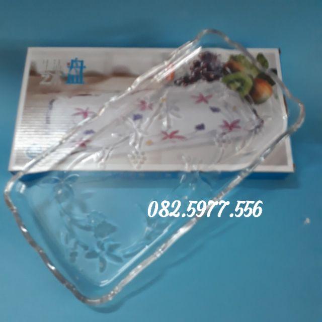 Bộ khay cốc thủy tinh cao cấp