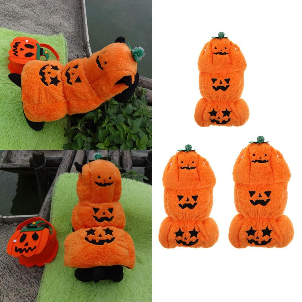 Pet Puppy Winter Hoodie dog Warm Orange Coat Clothes Apparel
