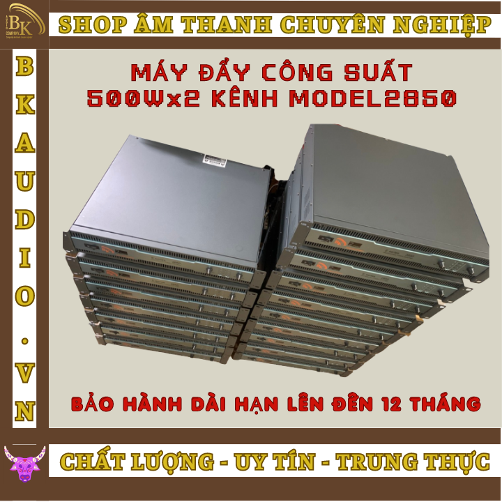 Bộ khuếch đại âm thanh Amply Professional BK 2850 công suất 500w/kênh cao cấp cho âm thanh cực đỉnh