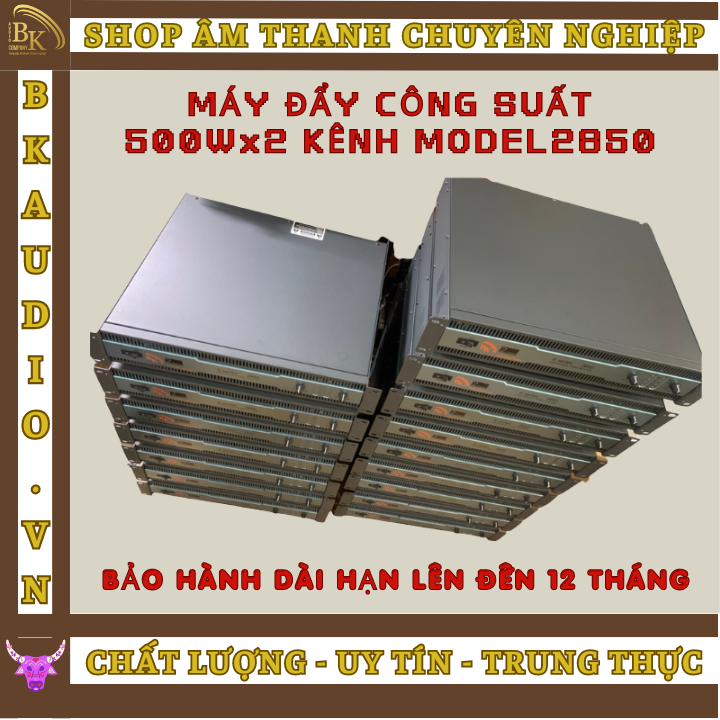 Bộ khuếch đại âm thanh Amply Professional BK 2850  công suất 500w/kênh  cao cấp cho âm thanh cực đỉnh