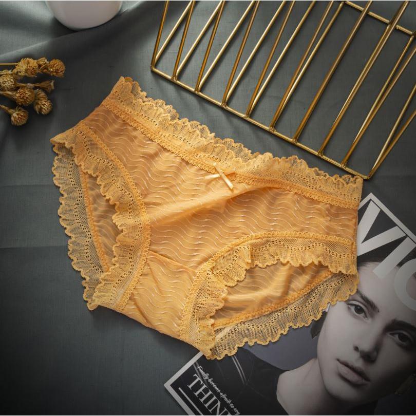 Quần Lót Băng Lụa Viền Ren Siêu Mềm P343