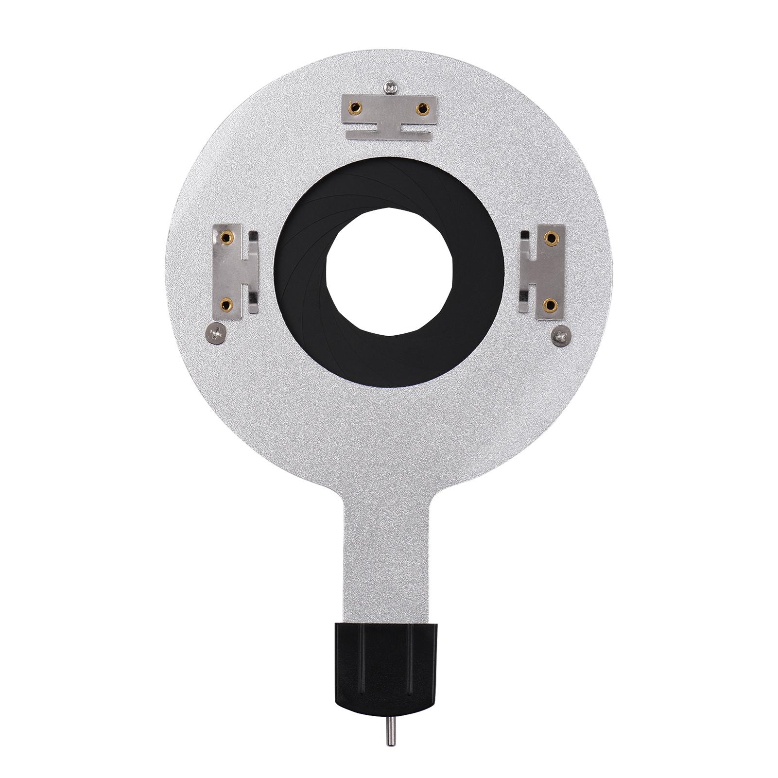 Màng chắn Gobo Holder Kim loại Bộ ngưng tụ tiêu cự hình nón có thể điều chỉnh cho Studio Strobe Optical Snoot