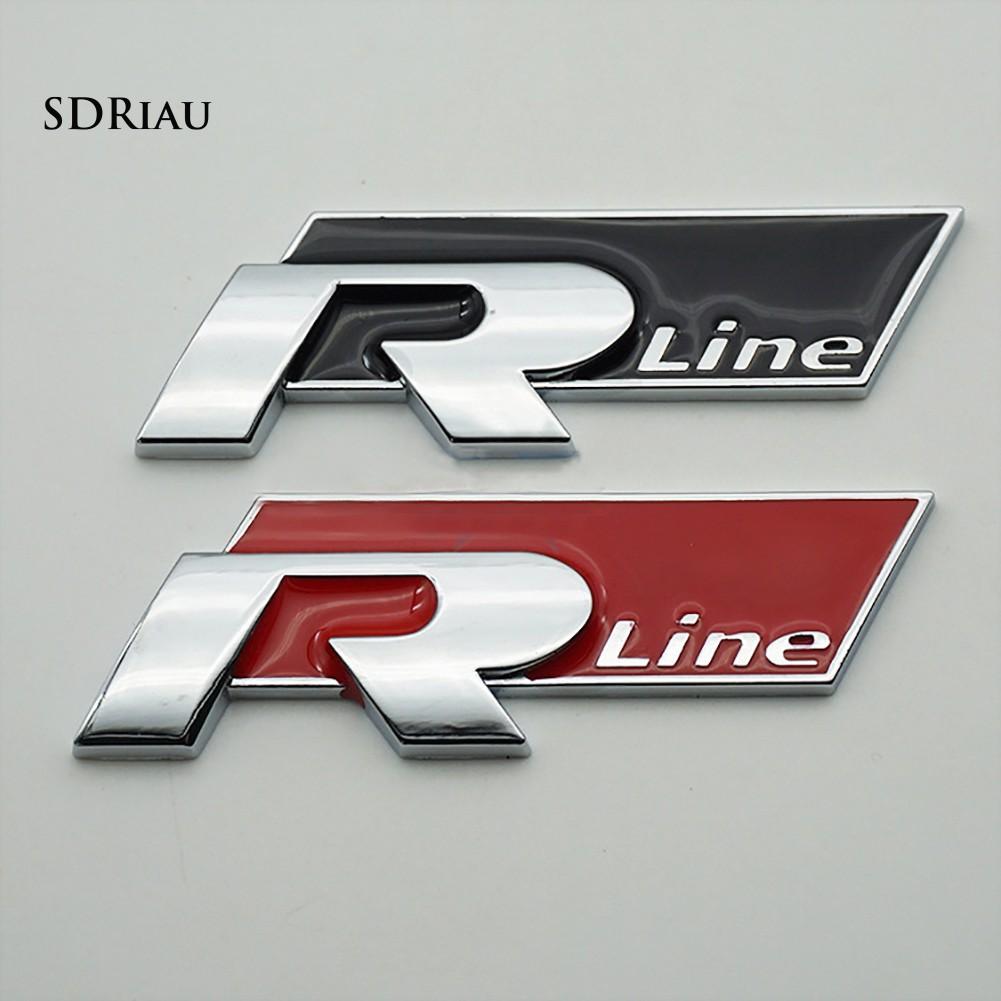 Miếng dán chữ R Rline 3D bằng kim loại cho trang trí xe hơi