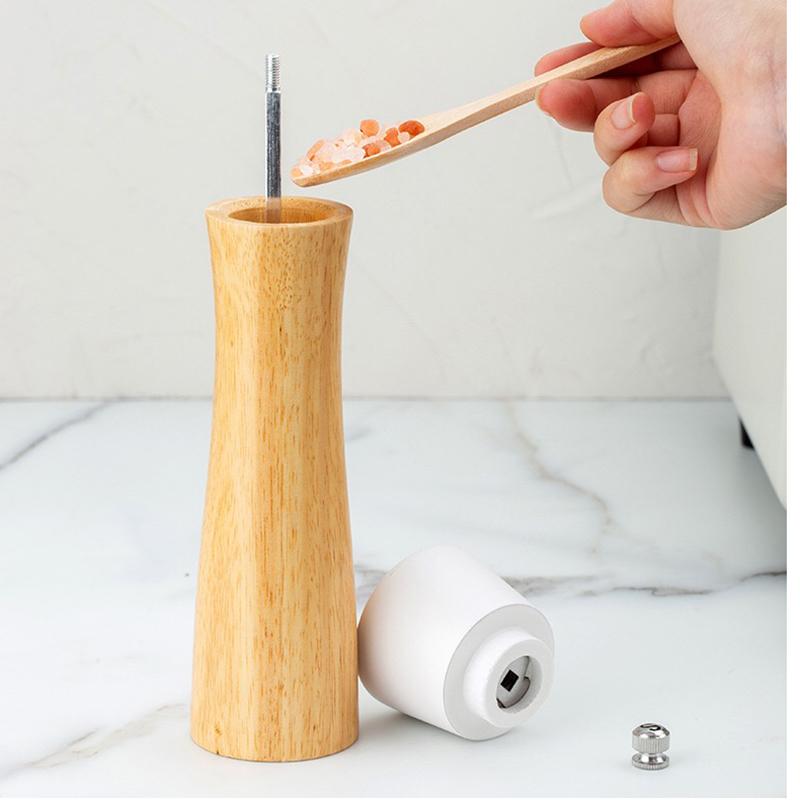 Muối Và Tiêu Cối Xay Bằng Hồ Tiêu Lắc Điều Chỉnh Gốm Máy Xay Thìa Phụ Kiện Nhà Bếp Muối Và Tiêu Bộ Máy Mài