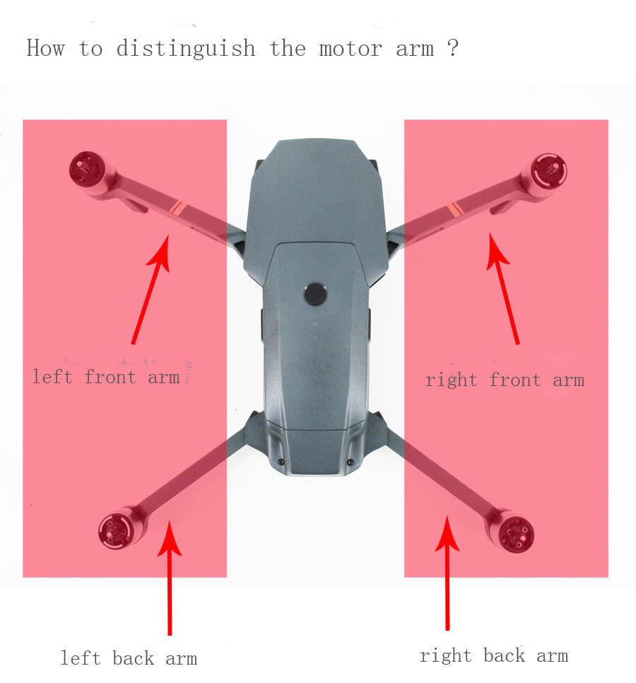Mặt trước gốc Mặt sau bên trái Cánh tay phải có cáp Phụ tùng thay thế cho DJI Mavic Pro Màu sắc: Cánh tay trước bên trái