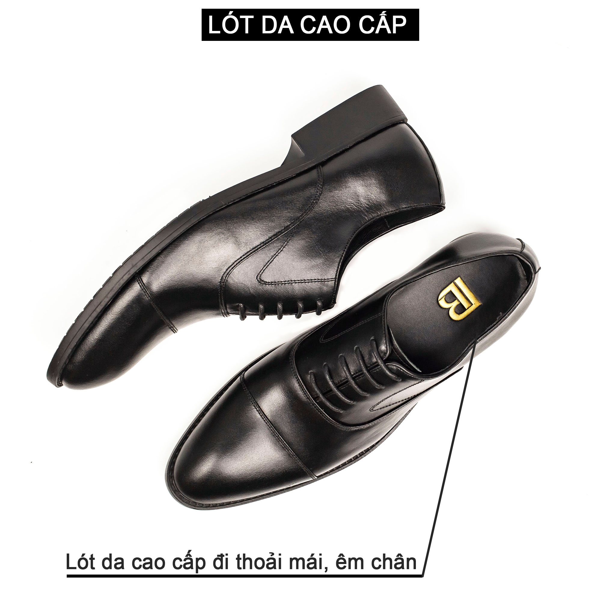 Hình ảnh Giày da nam, giày oxford công sở Bụi Leather G106 - Da bò Nappa cao cấp - Bảo hành 12 tháng