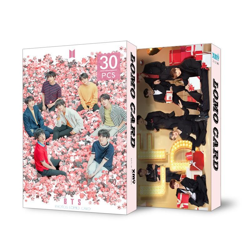 4 mẫu Lomo card BTS hộp ảnh 30 thẻ ảnh nhóm nhạc BTS