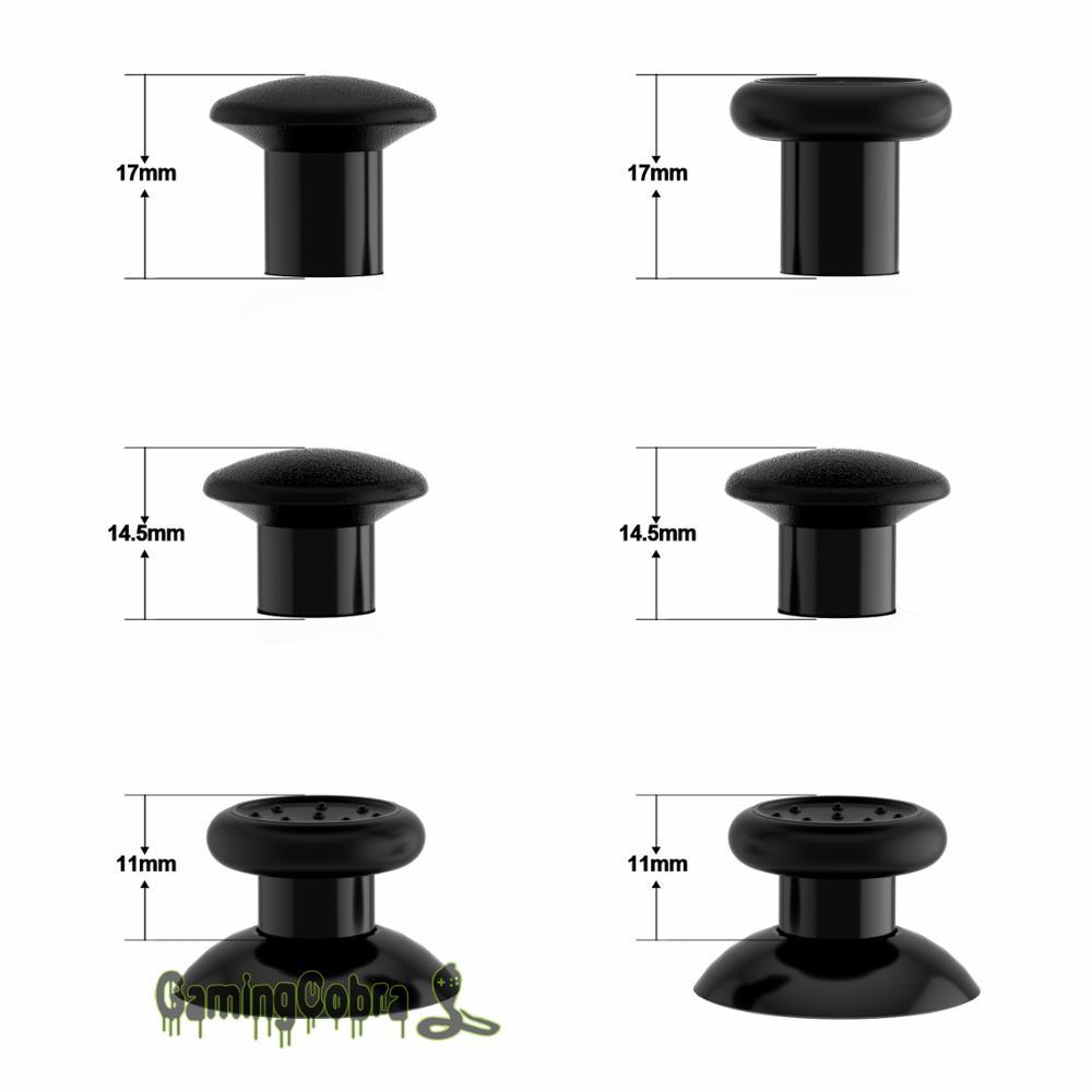 Thumbstick có thể hoán đổi cho nhau màu đen với 3 cần điều khiển có thể điều chỉnh cho bộ điều khiển PS5, cho PS4 Tất cả các bộ điều khiển mô hình màu: Đen