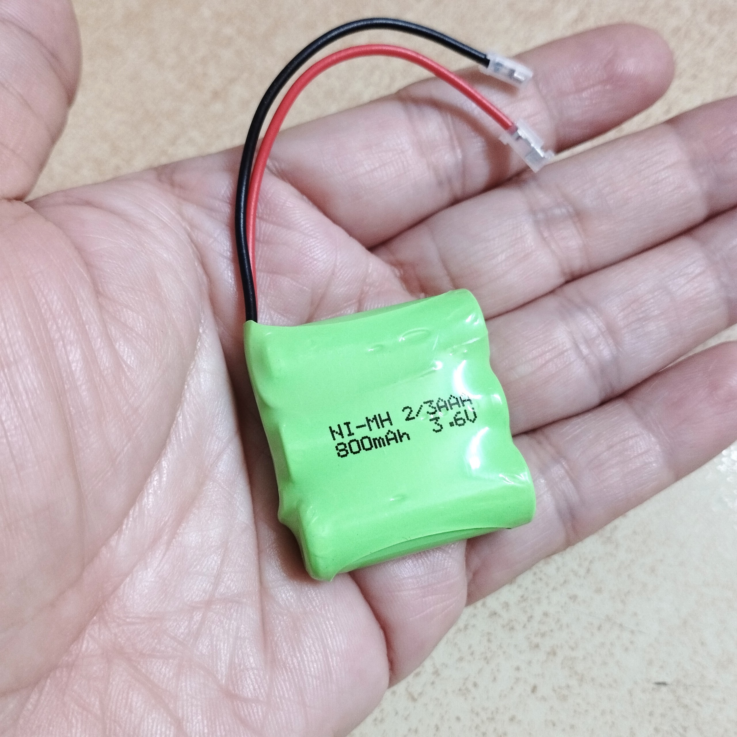 Pin sạc 3.6V dung lượng 800mAh loại ngắn 2/3AAA