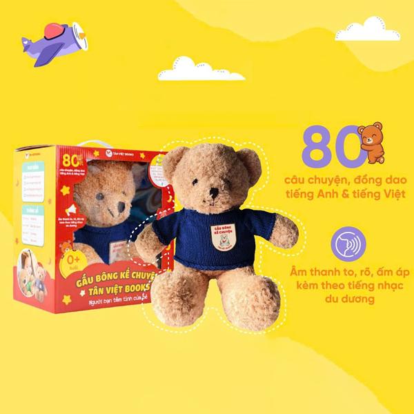 Gấu Bông Kể Chuyện - Người Bạn Tâm Tình Của Bé - Màu Xanh Đậm