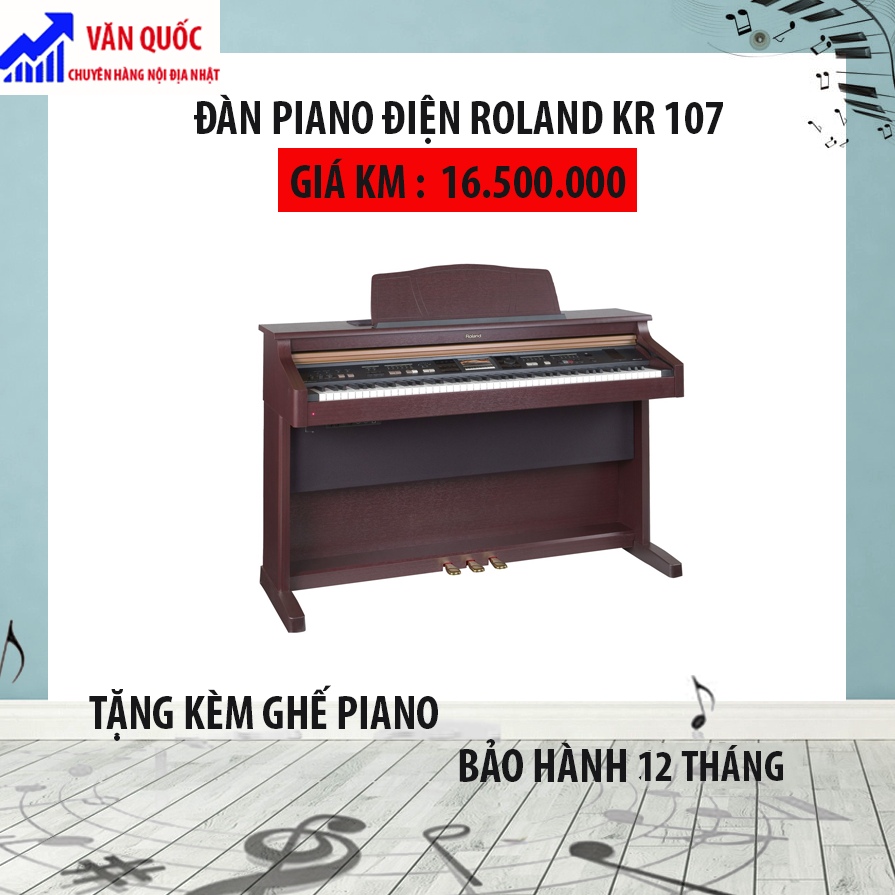 ĐÀN PIANO ĐIỆN ROLAND KR 107 TẶNG KÈM GHẾ PIANO