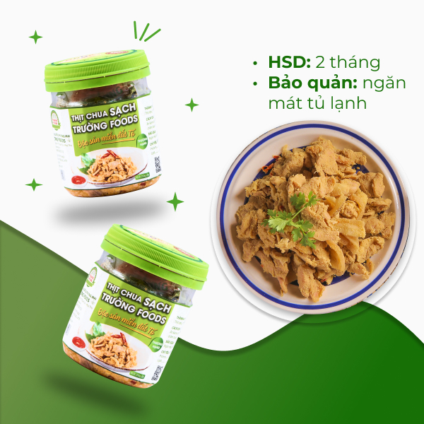 Combo 3 Hộp Thịt Chua Thượng Hạng Trường Foods 180g/Hộp