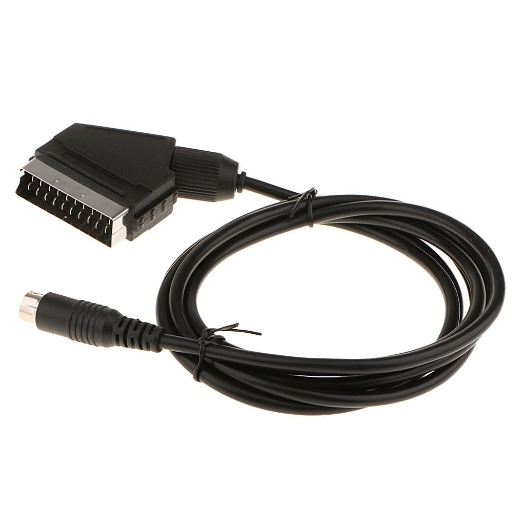 RGB SCART AV Cáp TV Dẫn âm Thanh Nổi Cho Các Trò Chơi Sega Saturn Bàn điều Khiển 1,8m