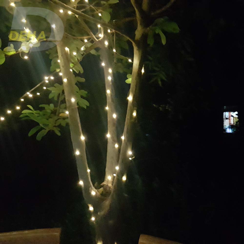 Dây đèn led đom đóm trang trí cắm điện chia nhánh 10 mét mỗi nhánh, không nháy, luôn sáng dây bóng đèn fairy light cao cấp, tinh tế decor phòng, quấn cây, chống nước dùng được ngoài trời ( Tùy chọn màu và chiều dài dây)