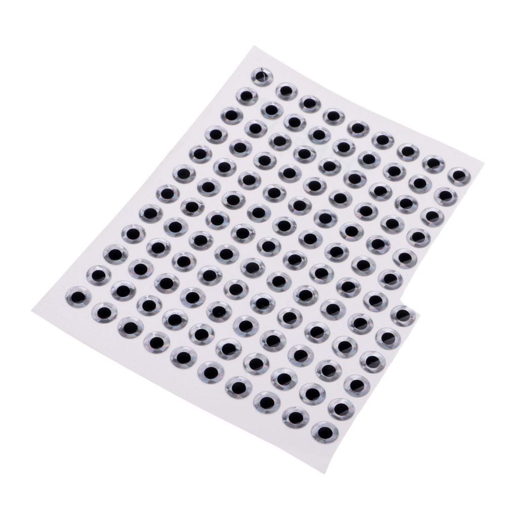 100pcs Fishing Lure Eyes Holographic Self Adhesive Eyes 3D Fish Eye DIY