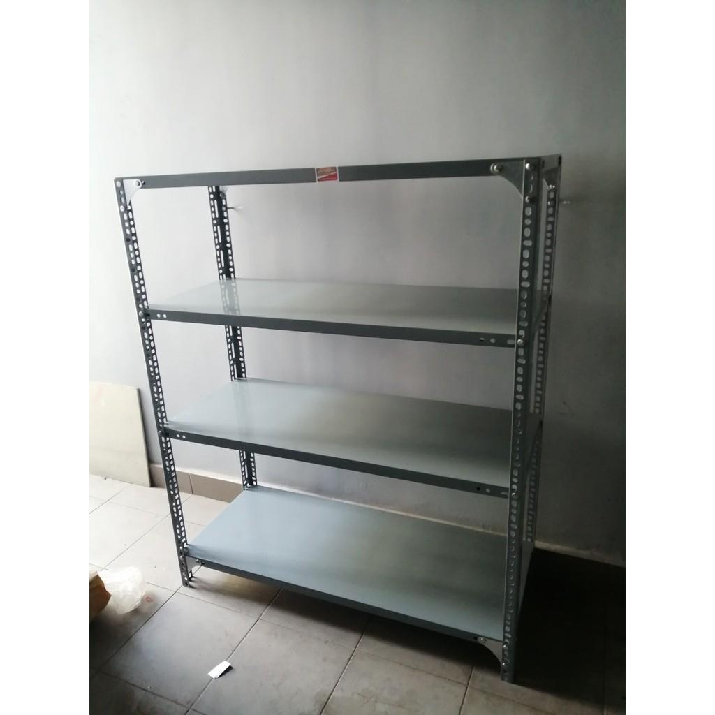 Kệ sắt V lỗ 4 tầng. kệ sắt V lỗ,kệ đựng hàng