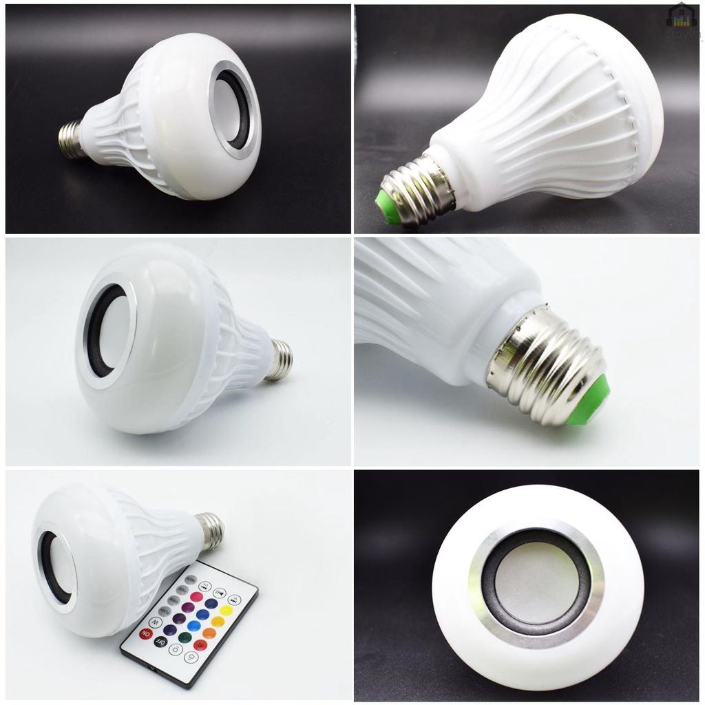Bóng đèn LED E27 12W nhiều màu sắc kèm điều khiển từ xa