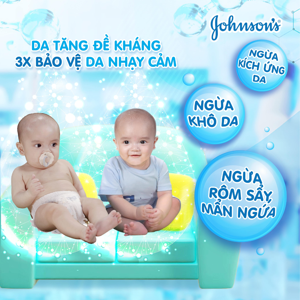 sữa tắm 2 trong 1 (gội+tắm toàn thân) mềm mịn Johnson' baby Bath Cotton Touch 500mlx4