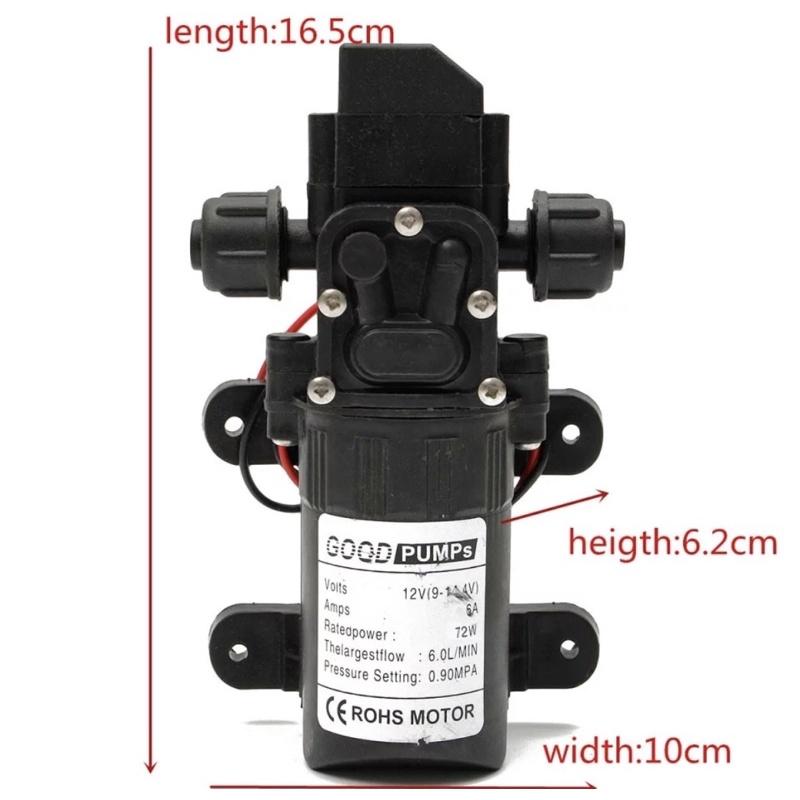 Máy Bơm Áp Lực Cao 12V100W 1.1MPA 8 lít/phút