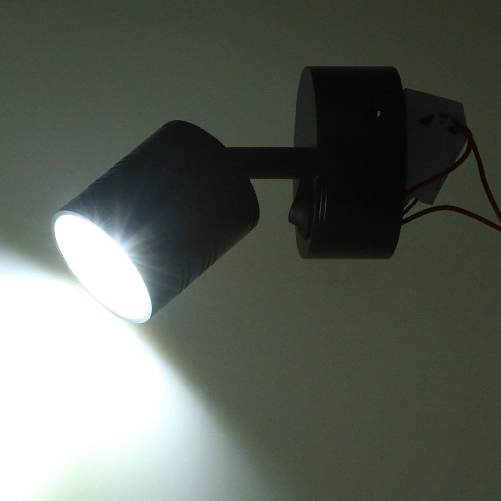 5W 12V Boat Adjustable LED Reading Light Wall Lamp with Switch Wall Mount