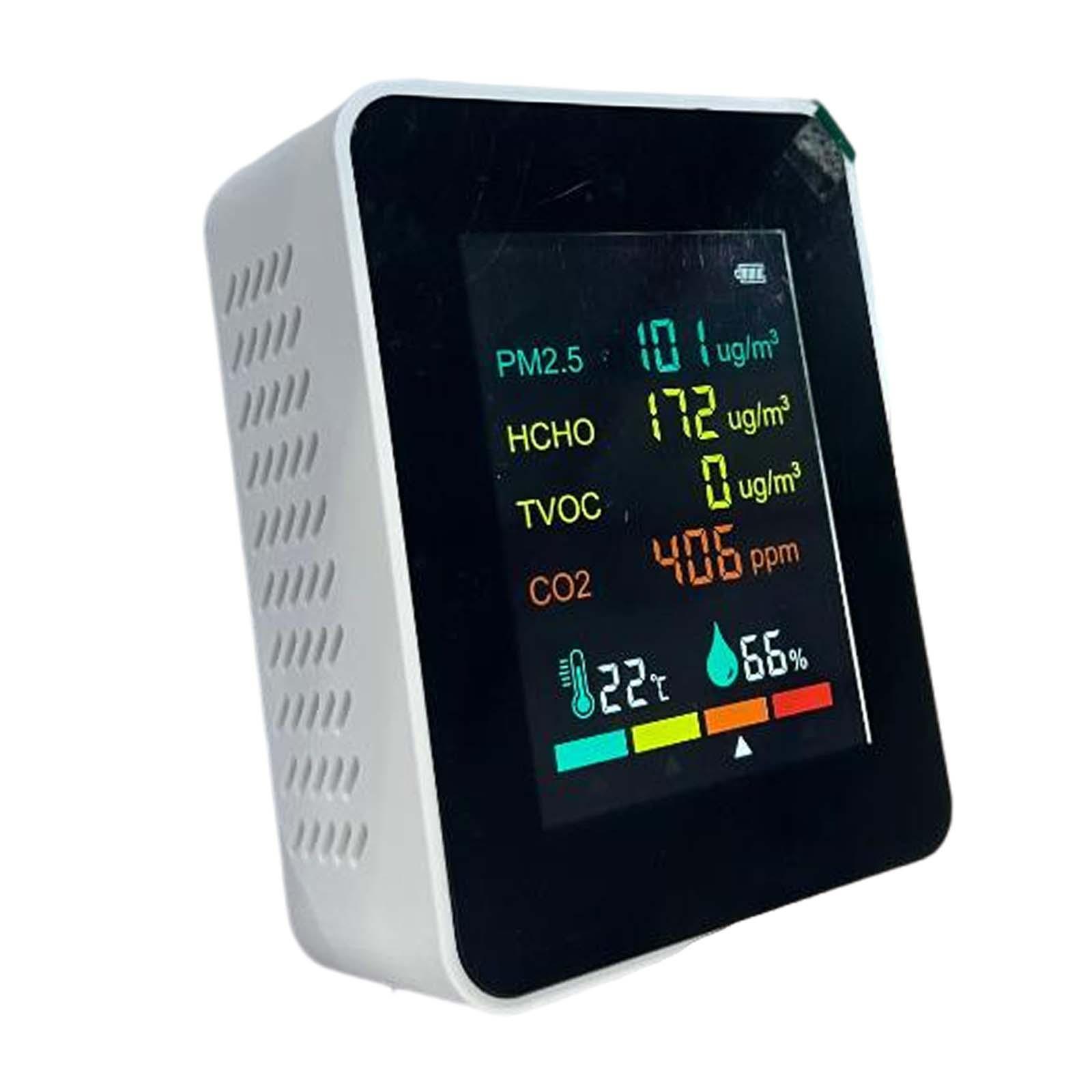 CO2 Temperature Humidity Monitor Humidity White