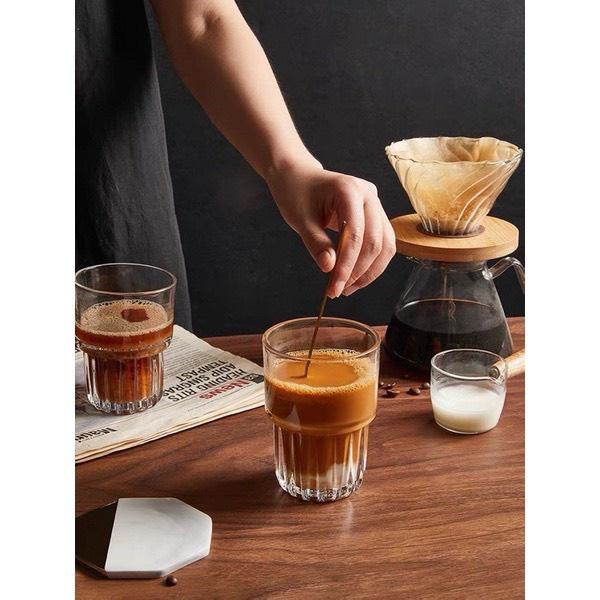 Bộ 6 Cốc Thủy Tinh Đáy Khía Sọc 300ml Giá Rẻ