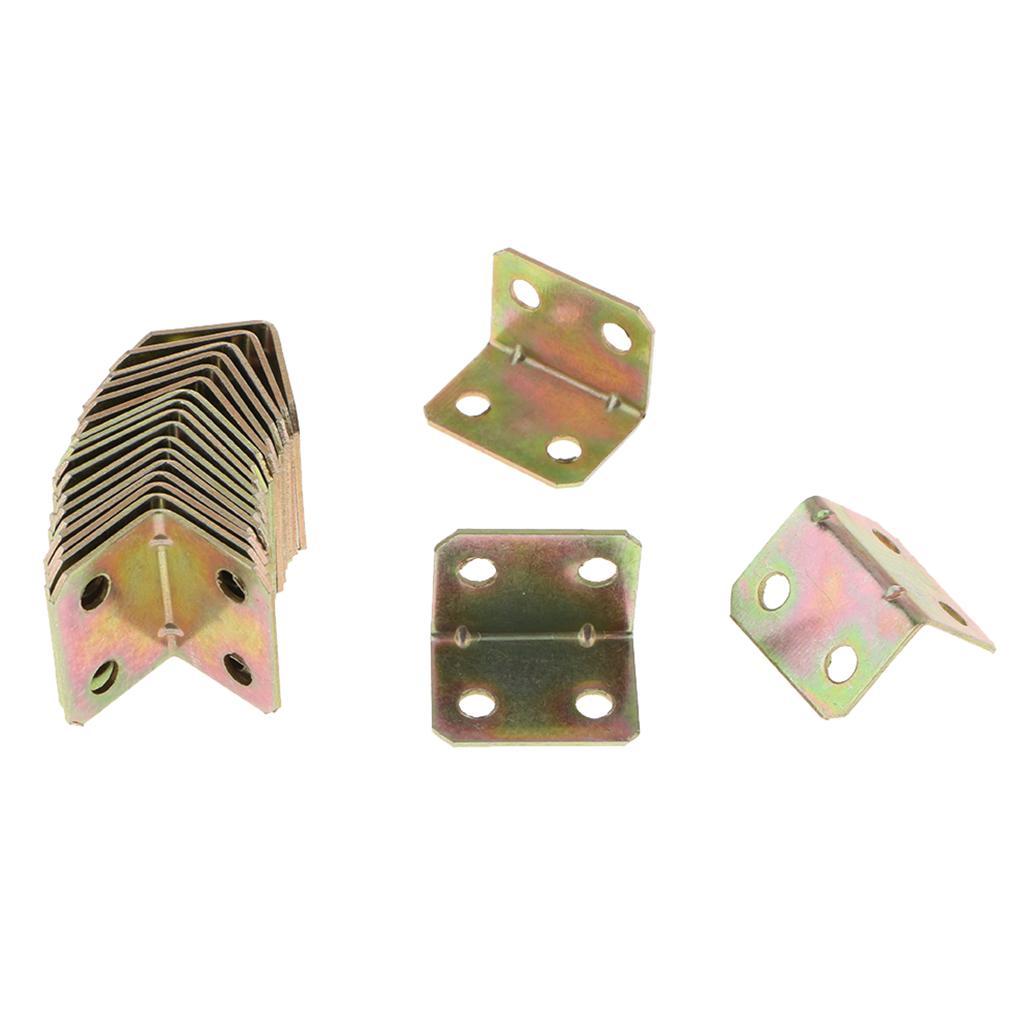 2X 20x Corner Brace Bracket L Shaped Corner Brace Connector-18 x 18 x 23mm