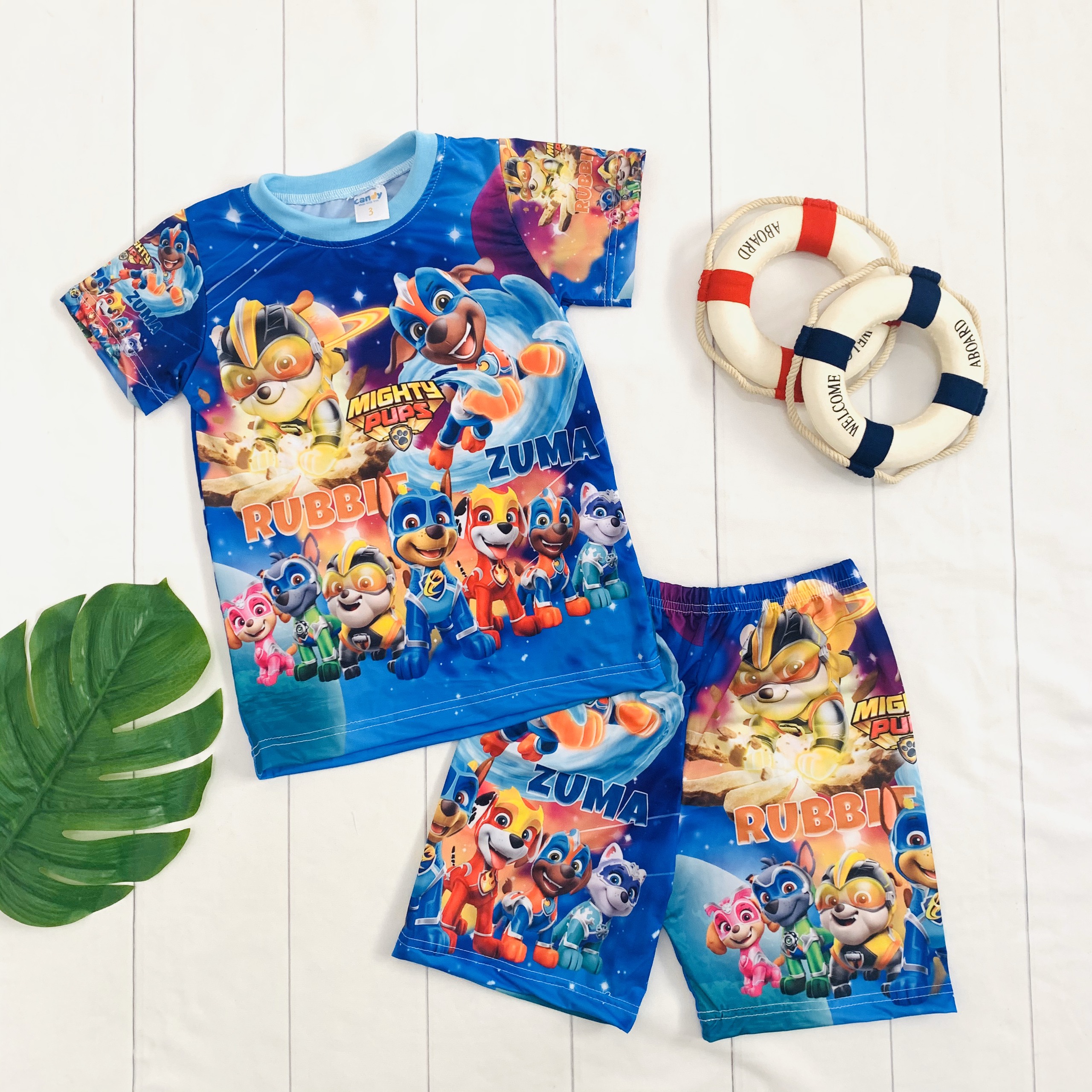 Đồ bộ bé trai - Chó cứu hộ xanh dương