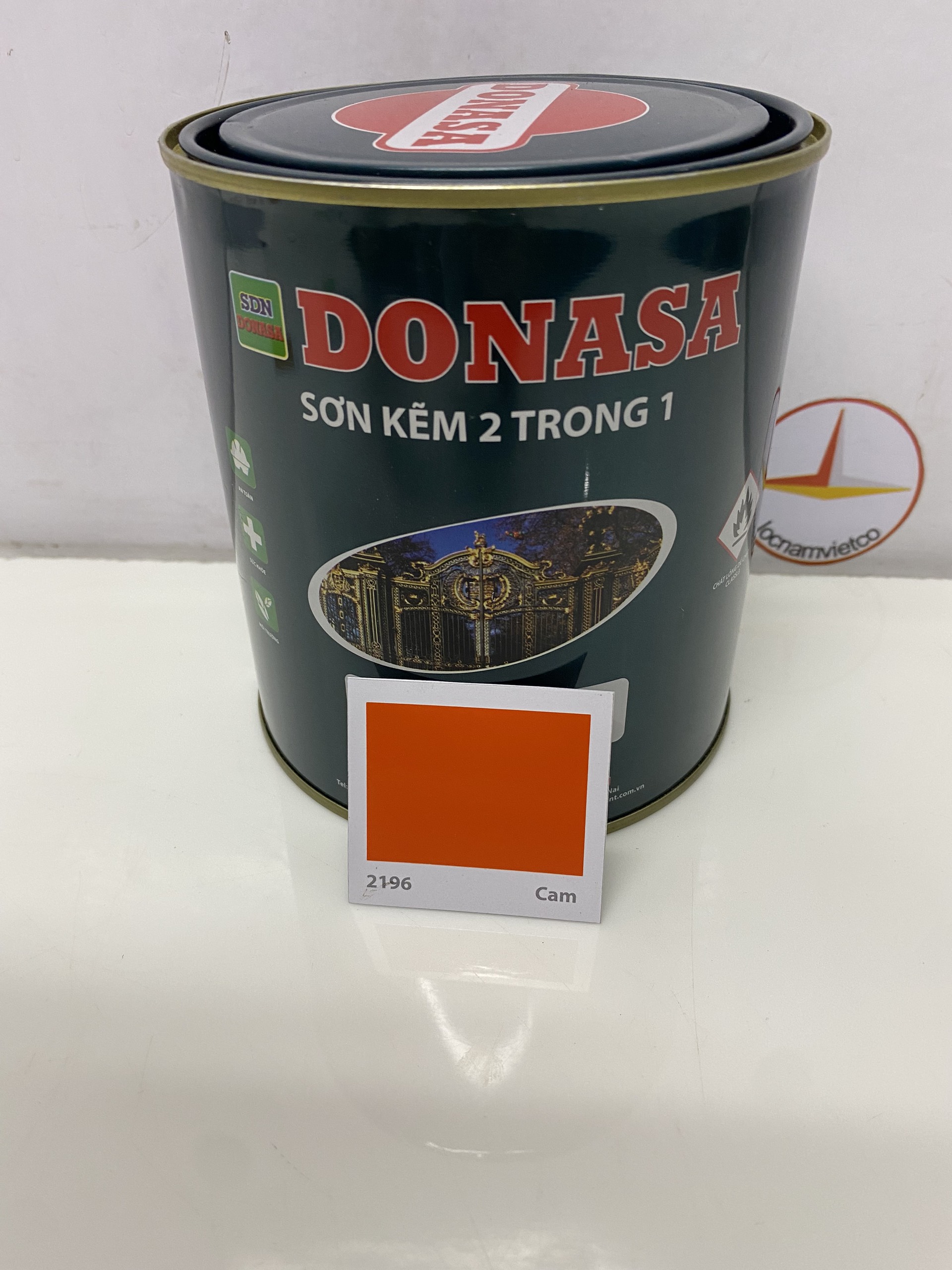 Sơn Sắt Kẽm Donasa 2 trong 1 màu DAF 2196 Cam