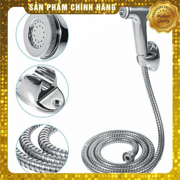 Bộ Vòi Xịt Vệ Sinh, Vòi Xịt Bồn Cầu Inox 304 Cao Cấp, Bộ 3 Món - Dây Vòi Dài 1,5 m