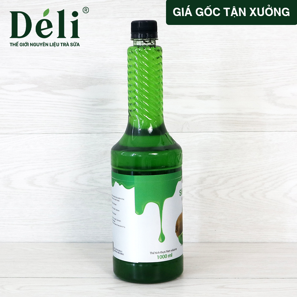 Siro kiwi Déli chai 1lit, HSD: 12 tháng  [CHUYÊN SỈ] Nguyên liệu pha chế trà trái cây, soda,...