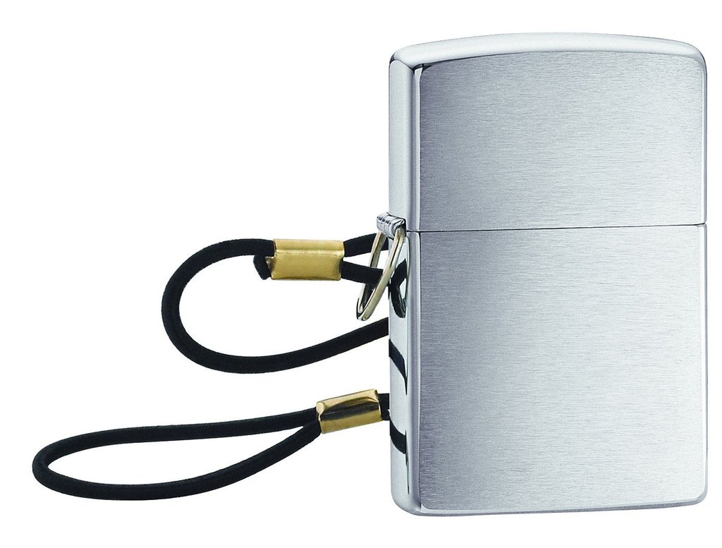 Bật Lửa Zippo Lossproof with Loop &amp; Lanyard Brushed Chrome 275