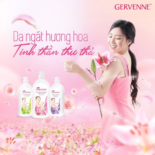 Combo 2 Sữa tắm trắng da hương nước hoa Gervenne Kiwi và Bạch Trà 1.2L/chai