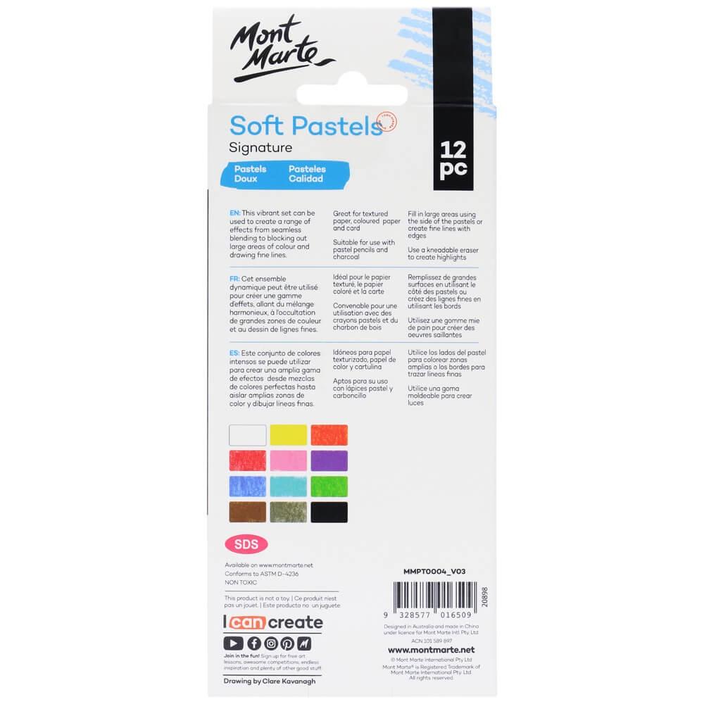 Phấn tiên Mont Marte soft pastel 12/36 màu