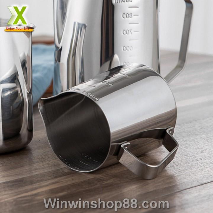 Ca đánh sữa inox có vạch chia 350ml - Winz.vn