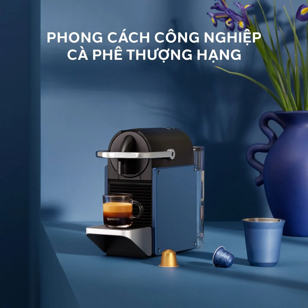 Máy pha cà phê Nespresso Pixie Xanh Dương Đậm - Hàng chính hãng