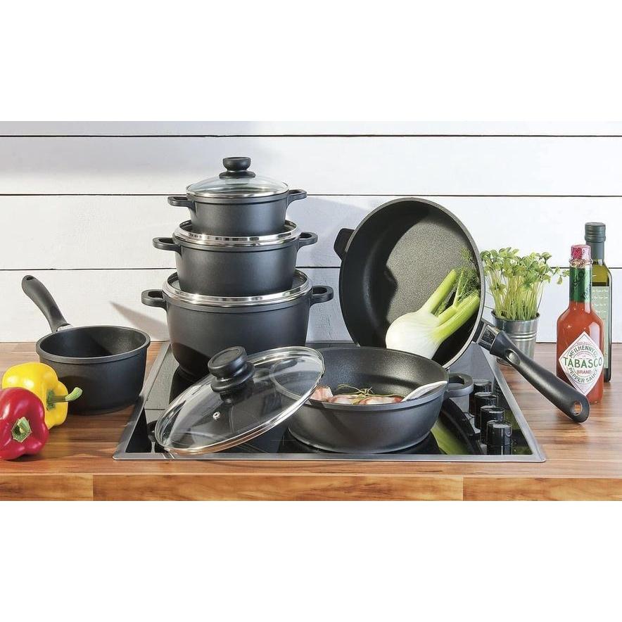Bộ Nồi KHG TOPFSET PAULA 6 Món, Chất Liệu Nhôm Đúc Nguyên Khối, Dẫn Nhiệt Tốt, Nhập Đức