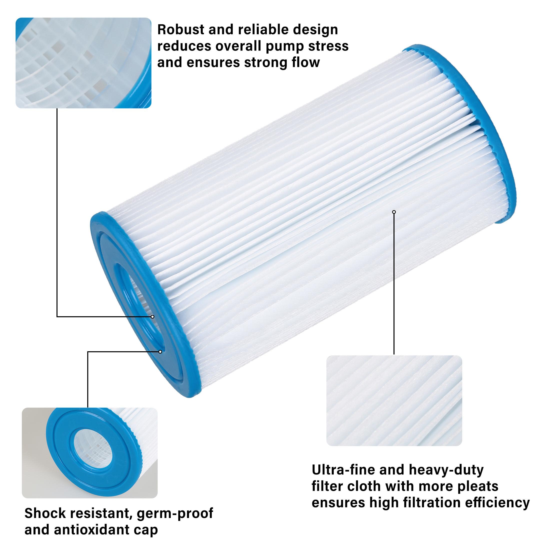 Bộ lọc bể bơi Loại A/C dễ dàng cài đặt, hiệu quả lọc cao