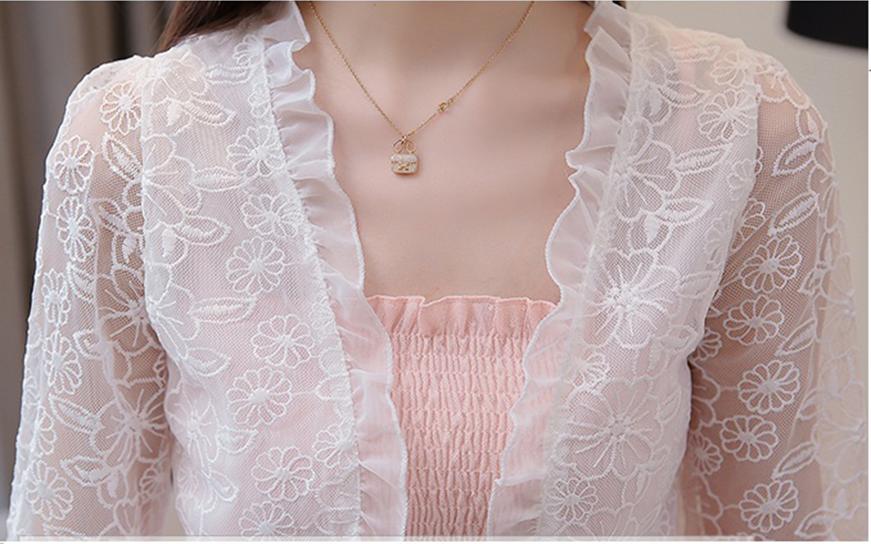 Áo khoác ren tà ngắn 11 C114