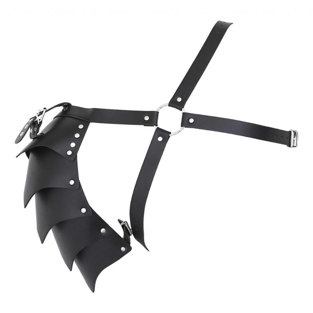 Mens PU Leather X Adjustable Chest Half Harness Body Harness Cosplay Costume