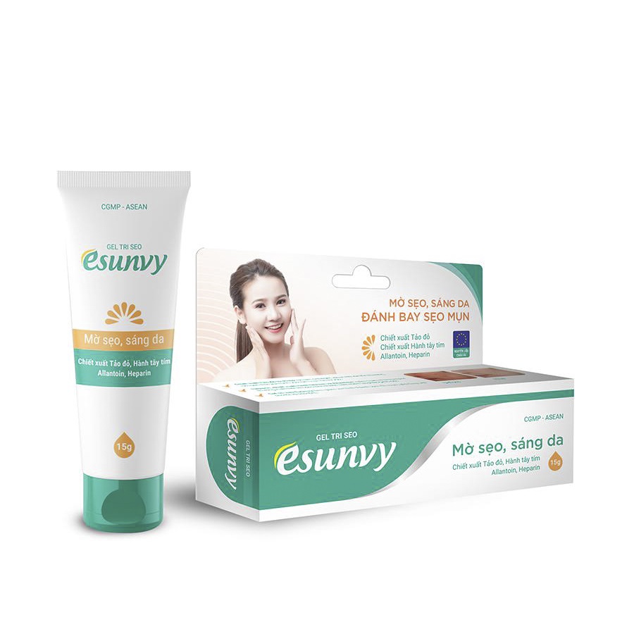 Gel Tri Seo Esunvy - Đánh bay sẹo mụn - Mờ sẹo, sáng da - Tuýp 15g