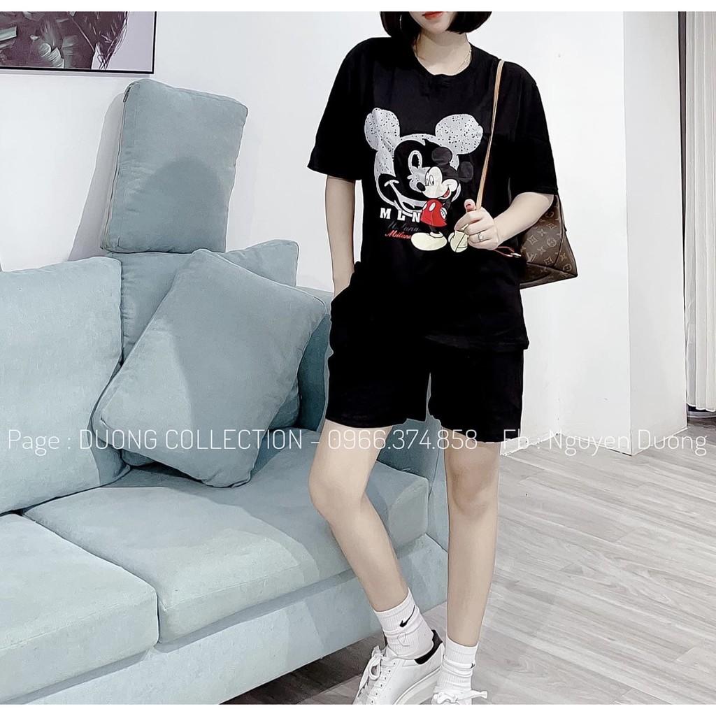 Đồ bộ nữ mặc nhà chất liệu vải thun Cotton.họa tiết MICKEY