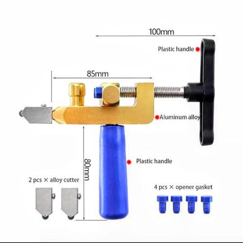 Bộ Dao Cắt Kính 2 trong 1,Dao Cắt Gạch Men, Dụng Cụ Cắt Gạch Men Kính Đa Năng