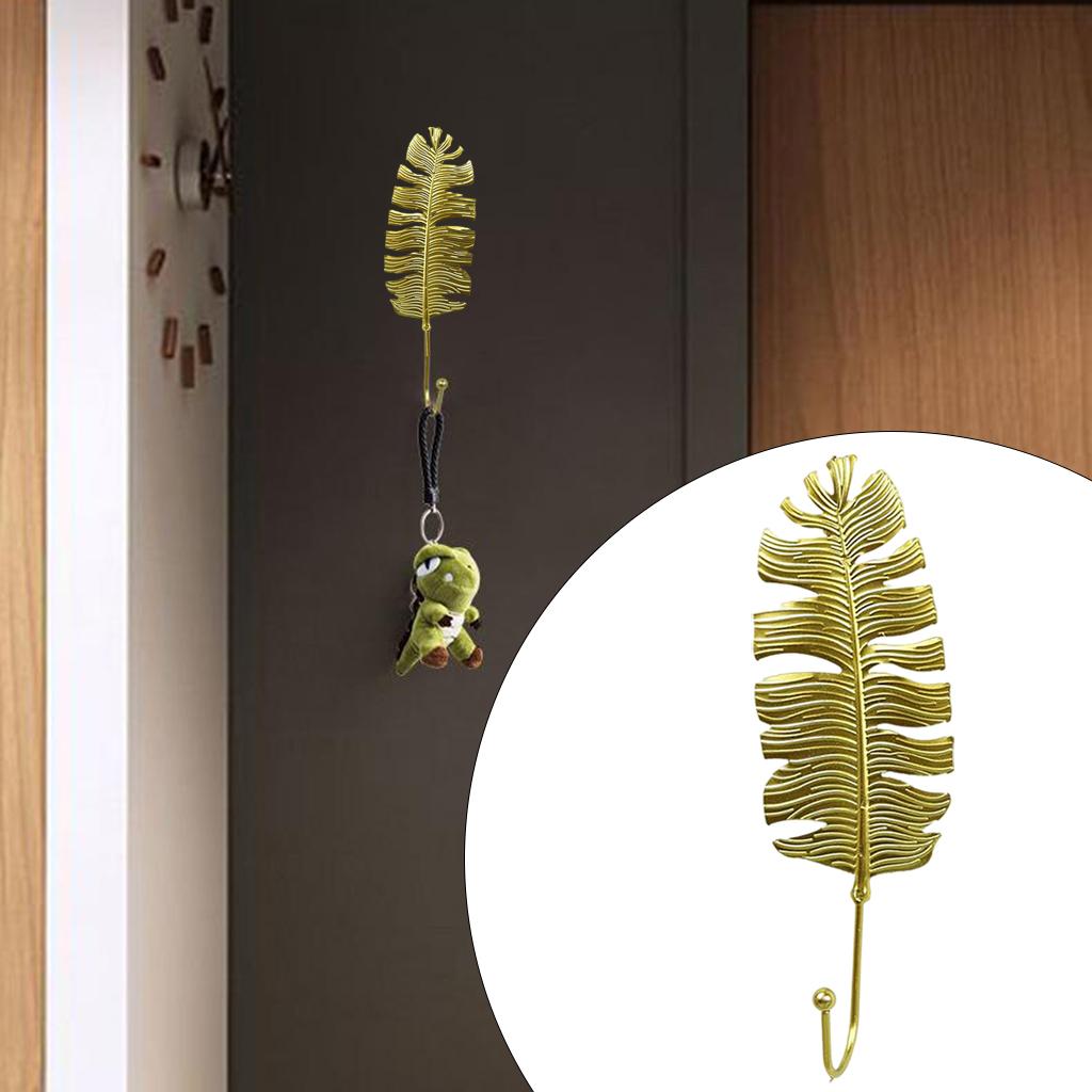 Leaf Shape Hook Door Wall Wardrobe Clothes Bag Key Hanger Home Decor Style 1