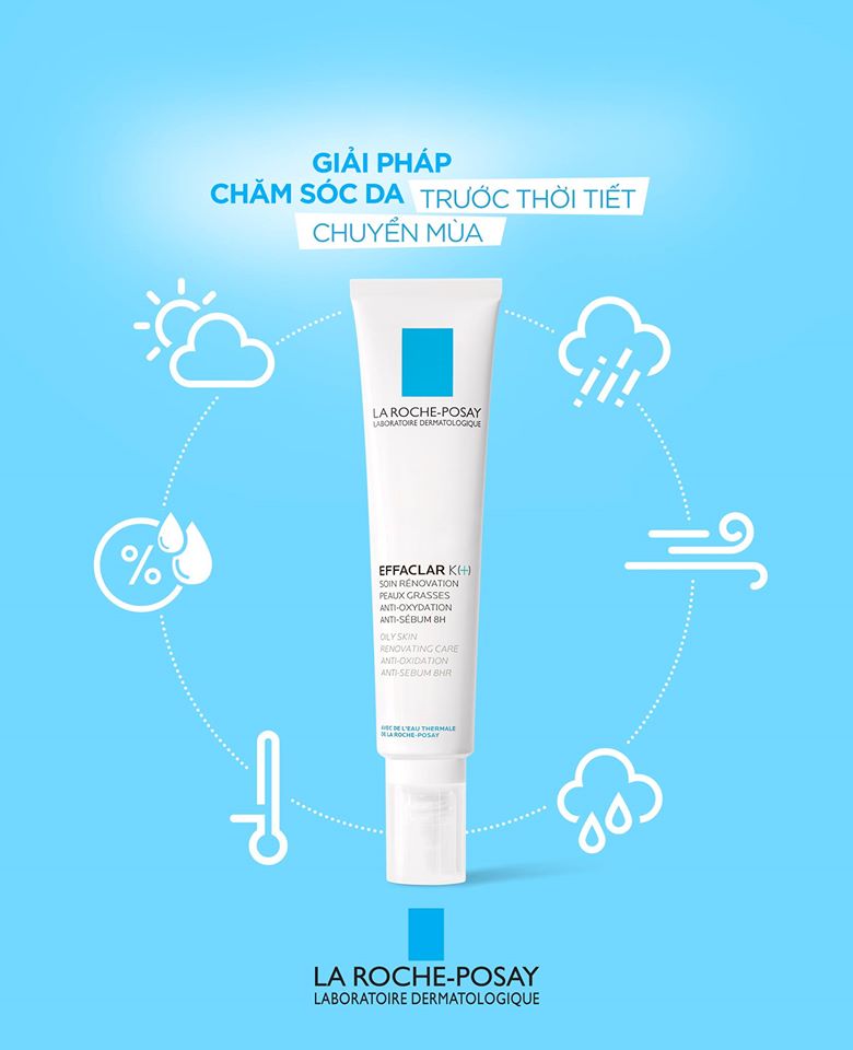 Kem Dưỡng Giúp Cải Thiện Bề Mặt Da, Giảm Mụn Đầu Đen và Giảm Bóng Nhờn La Roche Posay Effaclar K+ (40ml) - TẶNG MÓC KHÓA