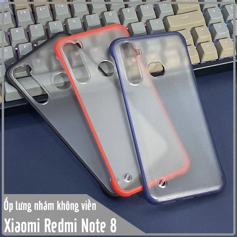 Ốp lưng cho Xiaomi Redmi Note 8 nhám hở viền, nhựa TPU dẻo