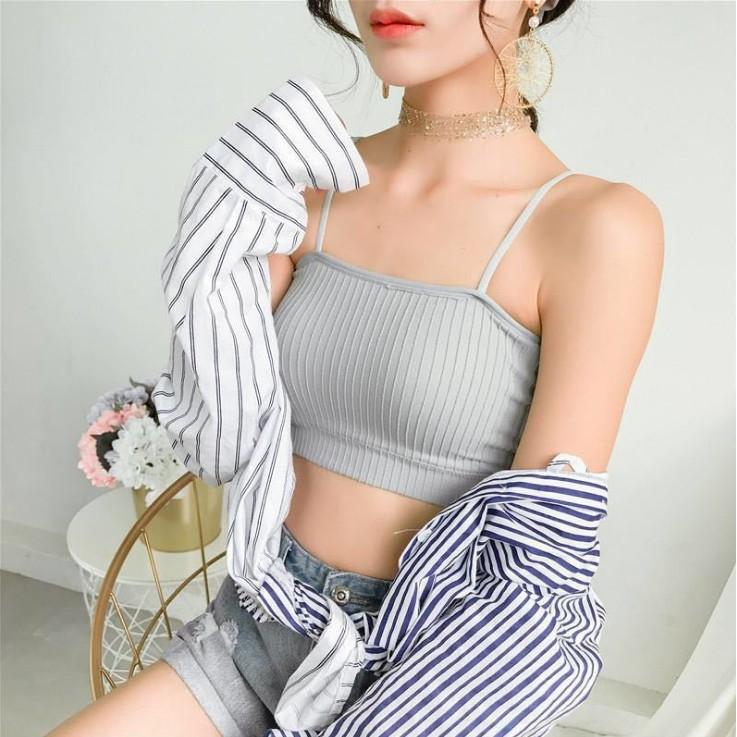 Áo ngực bra 2 dây gân tăm cực đẹp