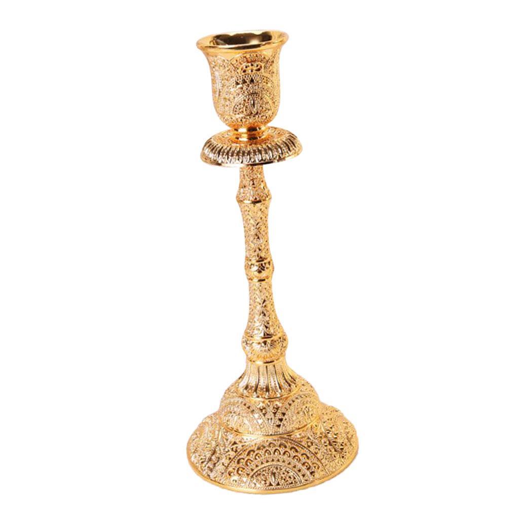 4x Classic Metal Candle Stick Candle Holder Decorative Candle Stands Golden