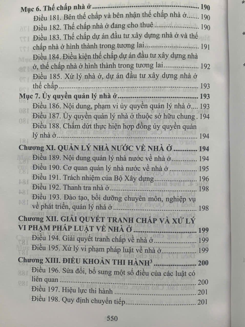 Luật Nhà ở và văn bản hướng dẫn thi hành